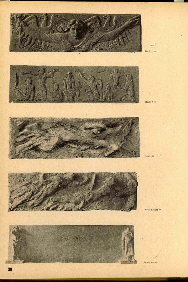 Z časopisu: Blok, časopis pro umění, ročník II, Brno 1947–48, Blok Informace o kulturní práci, s. 38
